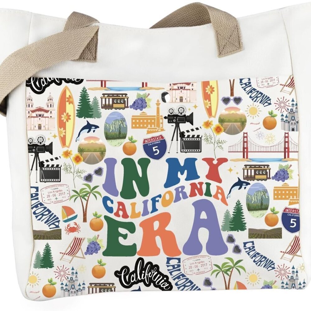 Canvas Tote Bag Large Capacity Waterproof Casual Travel Shopping Bag
